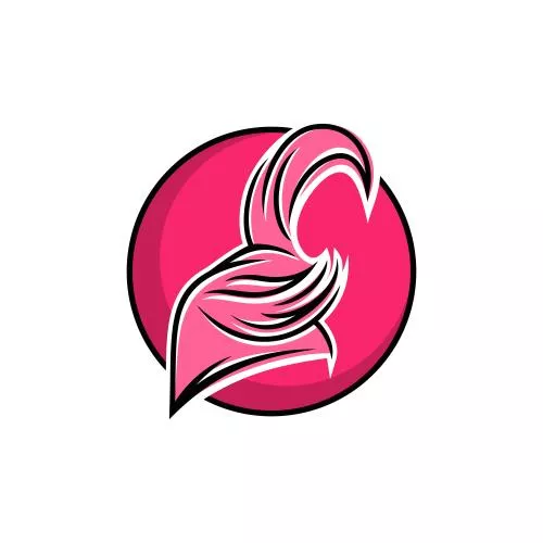 وکتور EPS لوگو زیبای حجاب طراحی شده برای فروشگاه های حجاب و روسری اسلامی 25925