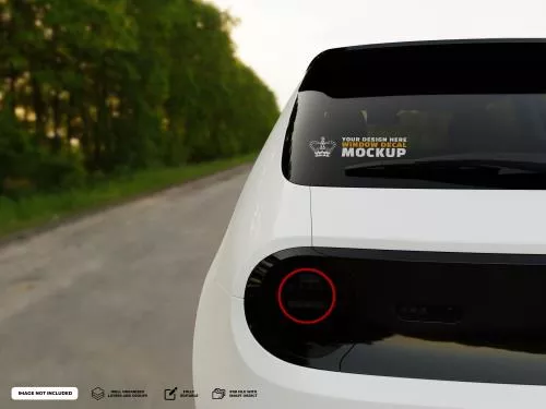 فایل PSD موکاپ رایگان برچسب پنجره عقب ماشین 25871