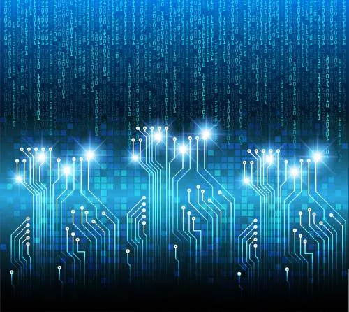 وکتور EPS مفهوم فناوری اطلاعات و الکترونیک و مدار سایبری 25872