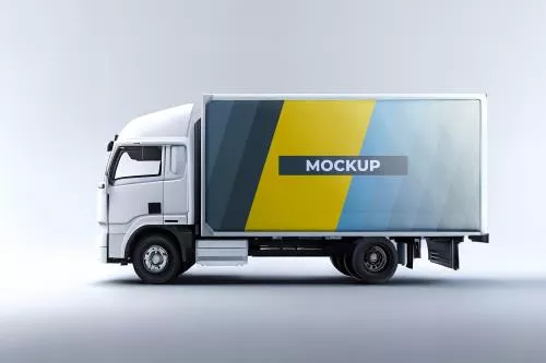 فایل PSD موکاپ کامیون رایگان 25877