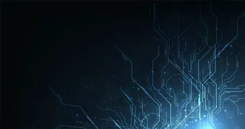 وکتور EPS پس زمینه فناوری اطلاعات شامل مدار با سیستم اتصال داده های دیجیتال پیشرفته با مفهوم الکترونیک 25881