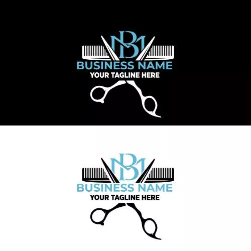 وکتور EPS طراحی لوگوی تجاری آرایشگری مردانه 25928