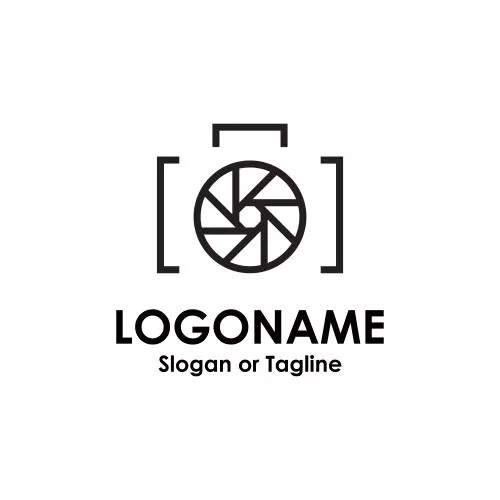 وکتور EPS استودیو عکاسی - لوگوی آتلیه عکسی شامل المان دوربین - لوگوی خطی 25951