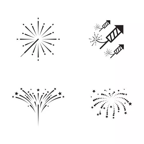 وکتور EPS آیکون وکتور آتش بازی 25789