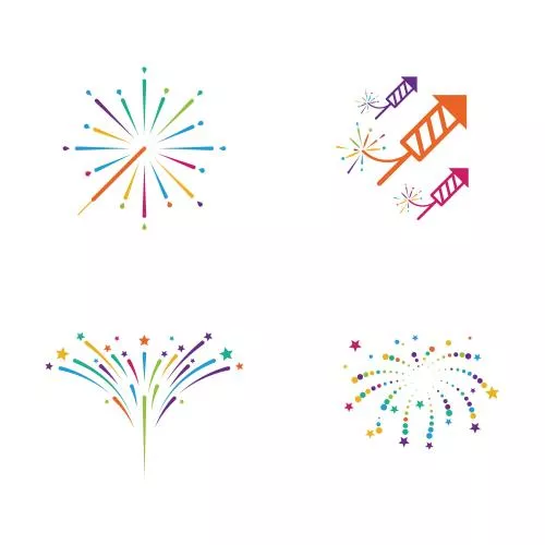 وکتور EPS آیکون وکتور آتش‌بازی 25790