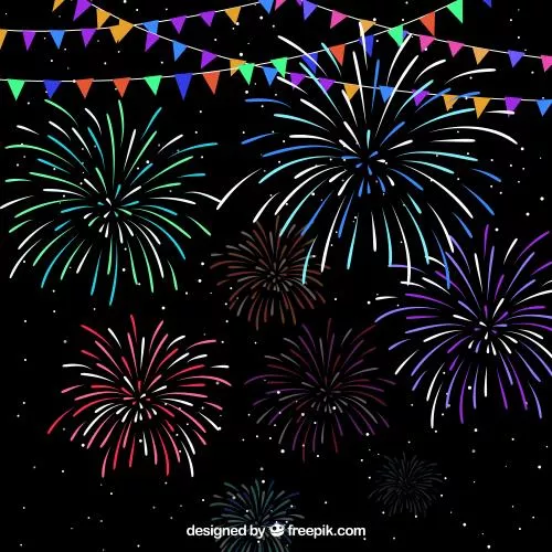 وکتور EPS و AI پس زمینه آتش بازی 25806