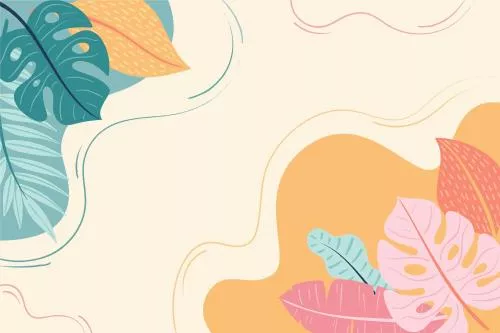 وکتور EPS و AI پس زمینه برگ های استوایی دست کشیده 25816