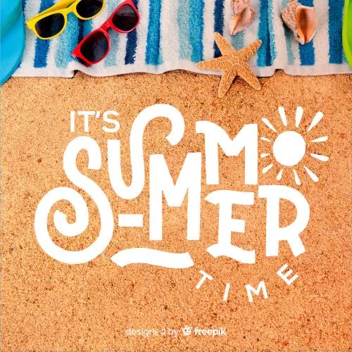 وکتور EPS و AI نوشته سلام تابستان با عکس 25820