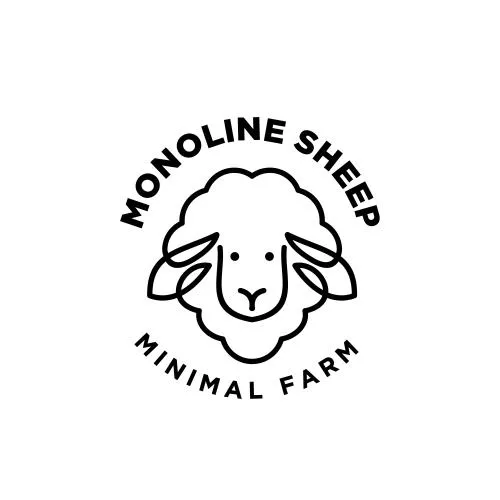 تصویر طراحی شده نماد و آرم و لوگو سر گوسفند مناسب برای مزرعه وکتور لایه باز EPS	