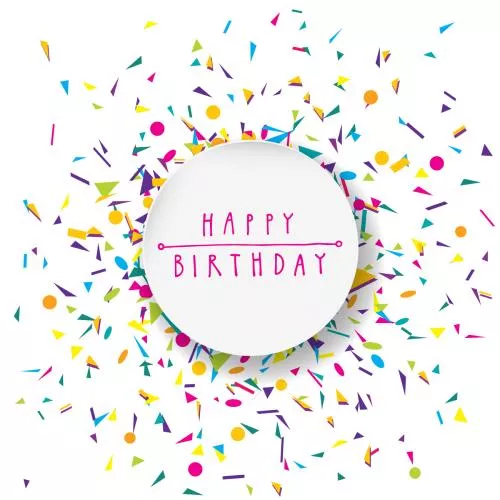 وکتور EPS طراحی پس زمینه تولد با کاغذ رنگی 25961