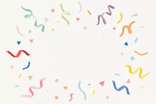 وکتور EPS پس زمینه قاب تولد با روبان های رنگارنگ و کاغذ رنگی 25964