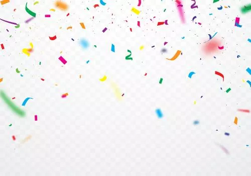 وکتور EPS روبان های رنگارنگ و کاغذ رنگی که می تواند از پس زمینه شفاف جدا شود 25997