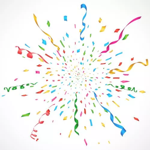 وکتور EPS انفجار پس‌زمینه انفجار و ریختن کاغذ های رنگی 26005