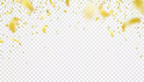 وکتور EPS حاشیه کاغذ رنگی ریزان طلایی براق 26007