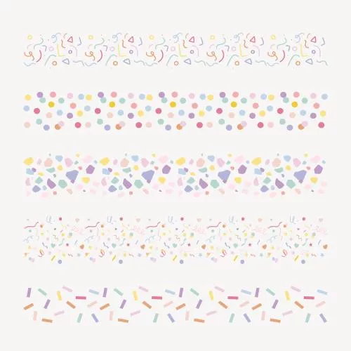 وکتور EPS ست پاستل کاغذ رنگی 26033