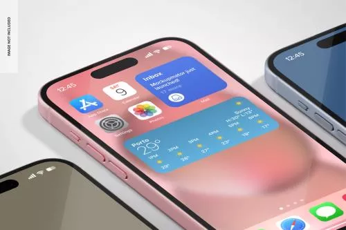 فایل PSD موکاپ آیفون 15 26089