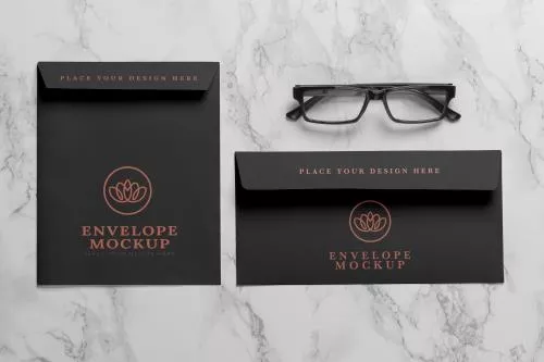 فایل PSD موکاپ پاکت نامه تخت 26123