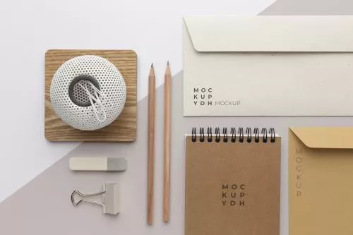 فایل PSD موکاپ ست اداری مدرن - موکاپ لوازم التحریر - 26142