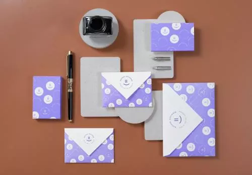 فایل PSD موکاپ رایگان ست اداری و کاغذ و لوازم التحریر 26187