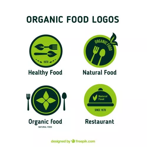 وکتور EPS و AI لوگوهای غذای ارگانیک - وکتور لوگو رستوران 26198