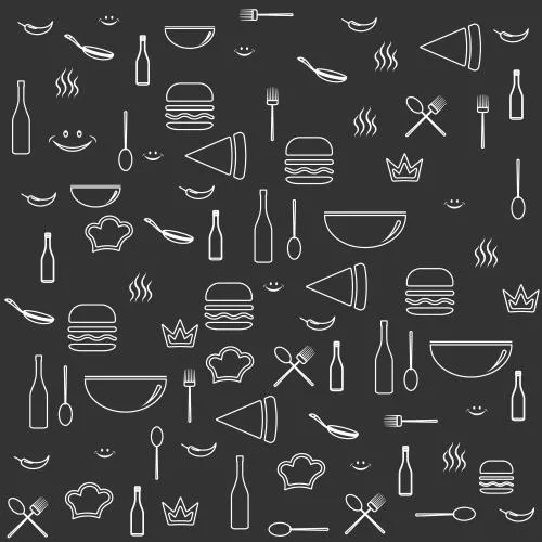 وکتور EPS فست فود - پترن وکتور رستوران 27735