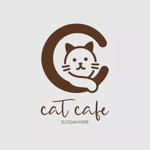 وکتور EPS تصویرسازی وکتور لوگو گربه 27743