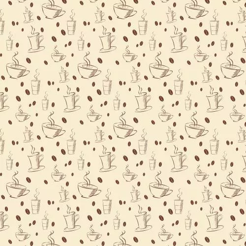 وکتور EPS پترن پس زمینه فنجان قهوه 27747