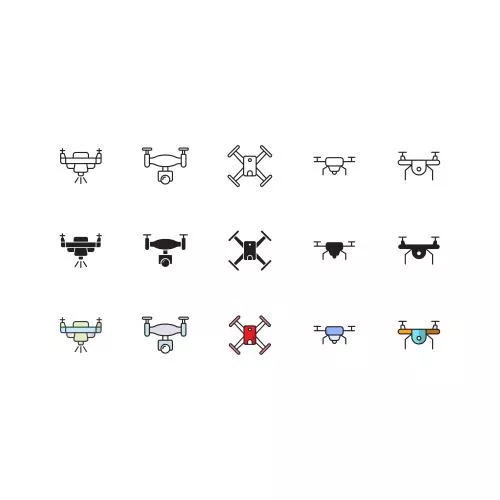 وکتور EPS طرح وکتور آیکون پهپاد کوادکوپتر 27942