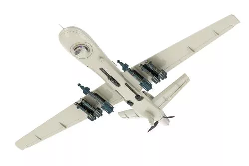 فایل PSD رندر سه بعدی پهپاد نظامی با پس زمینه شفاف و ایزوله 27967