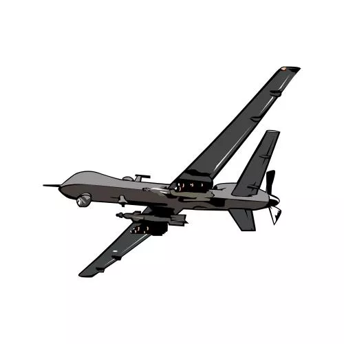 وکتور EPS طرح وکتور تصویرسازی پهپاد نظامی 27975
