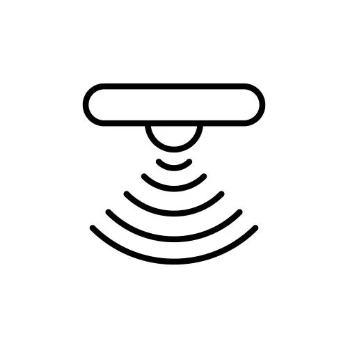 وکتور EPS آیکون خطی سنسور حرکتی روی پس زمینه سفید ایزوله 27984