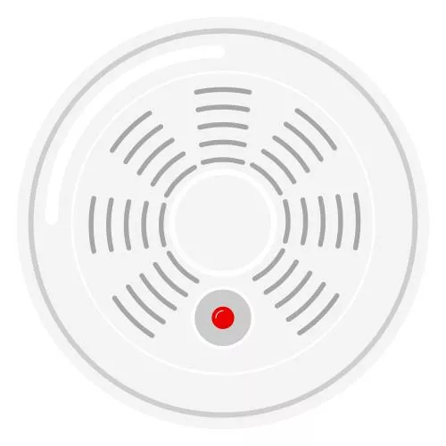 وکتور EPS آیکون دتکتور دود هوشمند مستقل با پس زمینه سفید 28006