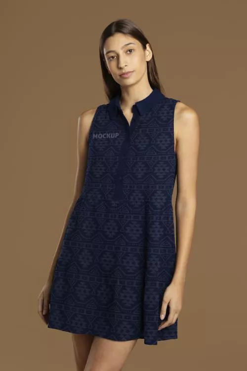 فایل PSD موکاپ طراحی لباس خانم 28046