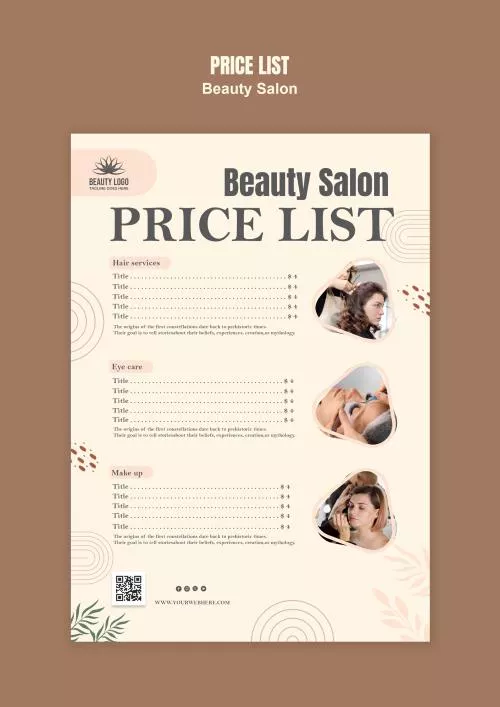 فایل PSD قالب طراحی سالن زیبایی 27763