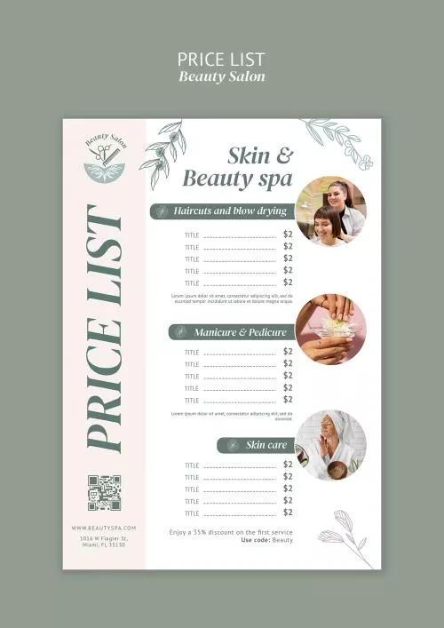 فایل PSD قالب طراحی سالن زیبایی 27764