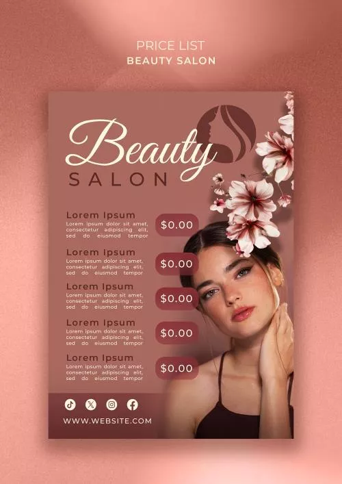 فایل PSD طرح فلایر آرایشگاه 27766