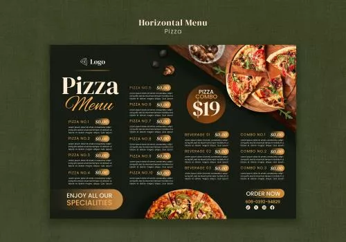 فایل PSD قالب رستوران پیتزای خوشمزه 27770
