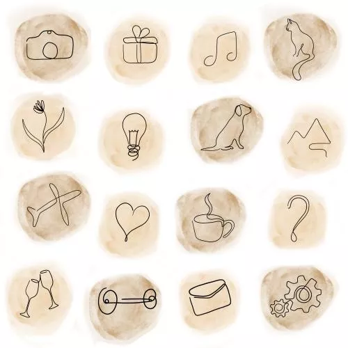 فایل PSD آیکون های هایلایت استوری اینستاگرام 27795