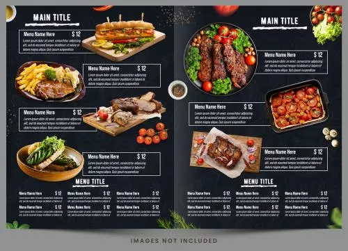 فایل PSD منوی رستوران و کافه و فست فود 27799