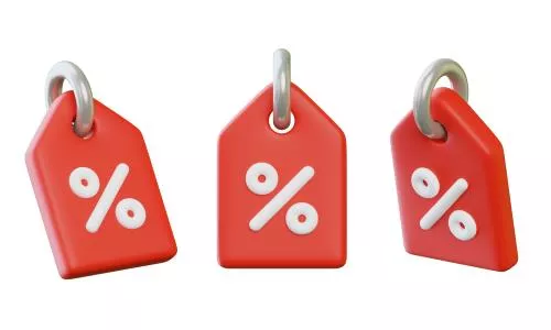 فایل PSD برچسب قیمت قرمز فروش با نماد درصد 27822