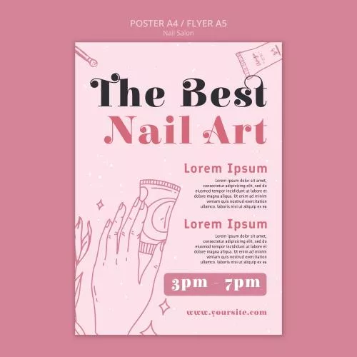 فایل PSD قالب پوستر عمودی سالن ناخن 27840