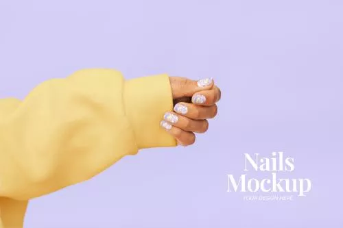 فایل PSD موکاپ ناخن زیبا - موکاپ مانیکور 28090