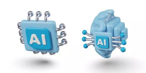 وکتور EPS واحد پردازش مرکزی ، مغز انسان که به مدار الکترونیکی متصل است ، مفهوم هوش مصنوعی 28095