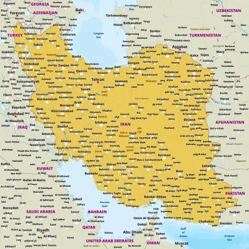 وکتور EPS نقشه سیاسی ساده ایران 28758