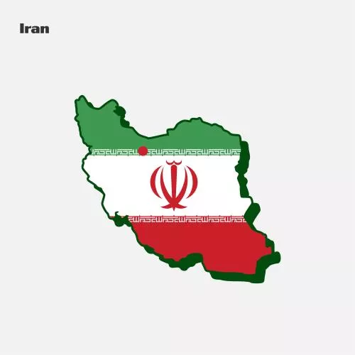 وکتور EPS اینفوگرافیک نقشه پرچم کشور ایران 28771