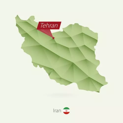 وکتور EPS نقشه ایران گرادیان سبک لوپلی با پایتخت تهران 28789