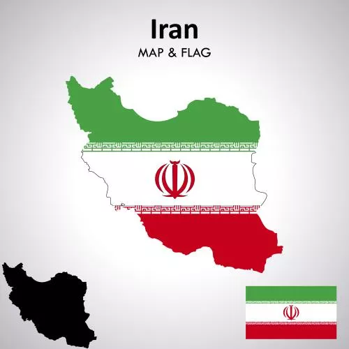 وکتور EPS طرح نقشه پرچم ایران وکتور نقشه پرچم 28813