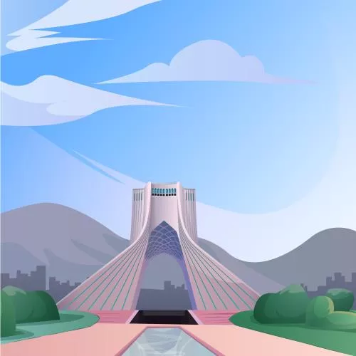 وکتور EPS تصویرسازی وکتور دو بعدی برج آزادی 28814