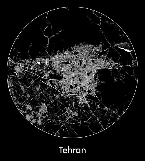 وکتور EPS تصویرسازی وکتور نقشه شهر تهران ایران آسیا 28822
