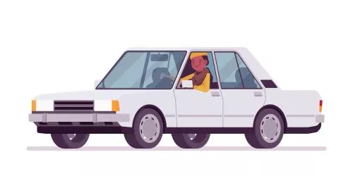 وکتور EPS لایه باز ماشین به همراه سرنشین 21157